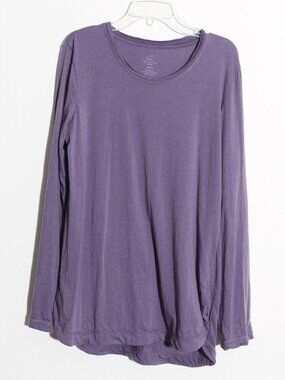 Woolx Hazel Tunic Australian Merino Wool Purple Long Sleeves DuraLite Size Small